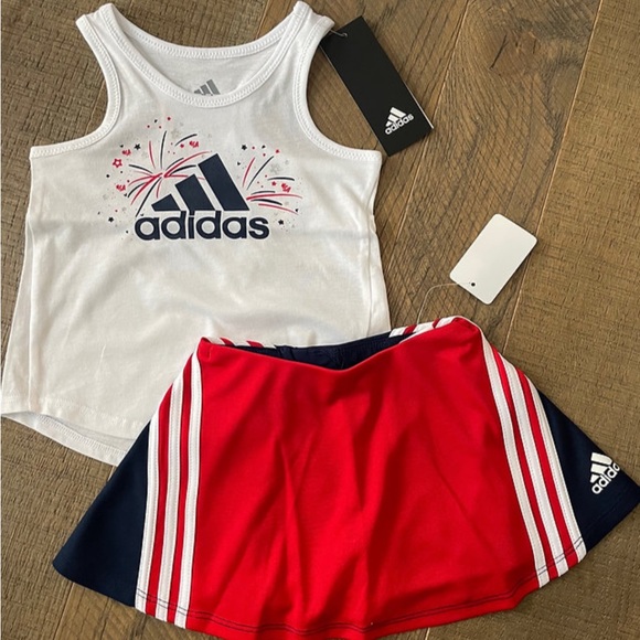 Adidas Little Girl Fireworks Skirt Outfit - Picture 1 of 4